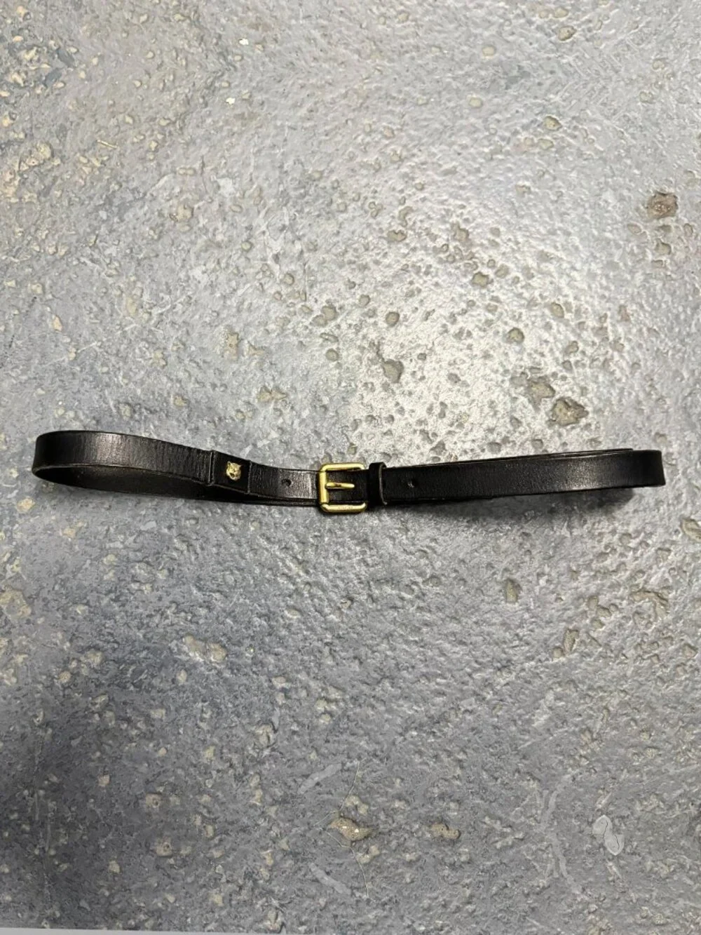 GUCCI Tiger Head Black Leather Slim Belt